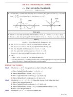 Tóm tắt lý thuyết và bài tập trắc nghiệm tính đơn điệu của hàm số 