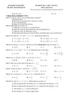 Đề kiểm tra 1 tiết đại số 10 bài số 1 trường THPT bình sơn vĩnh phúc 