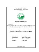 Đánh giá hiệu quả kinh tế chăn nuôi gà trên địa bàn xã kiên thành, huyện trấn yên, tỉnh yên bái 