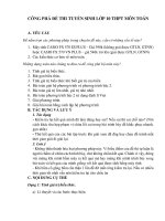 CÔNG PHÁ đề THI TUYỂN SINH lớp 10 THPT môn TOÁN