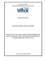 báo cáo  PHÁP LUẬT VỀ GIẢI QUYẾT TRANH CHẤP HỢP ĐỒNG TÍN DỤNG TẠI TÒA ÁN  THỰC TIỄN TẠI TÒA ÁN NHÂN DÂN THÀNH PHỐ PLEIKU, TỈNH GIA LAI
