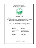 Bảo lãnh tín dụng đối với doanh nghiệp vừa và nhỏ trên địa bàn tỉnh thái nguyên thực trạng và giải pháp 