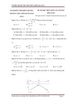 Đề thi thử THPT quốc gia 2017 môn toán trường THPT trần hưng đạo ninh bình lần 3 