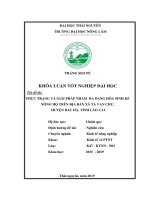 Thực trạng và giải pháp nhằm đa dạng hóa sinh kế nông hộ trên địa bàn xã tả van chư, huyện bắc hà, tỉnh lào cai 