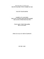 Tóm tắt luận án Tiến sĩ Kinh tế: Nghiên cứu giải pháp thúc đẩy cổ phần hóa doanh nghiệp nhà nước ở tỉnh Thái Nguyên