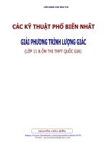 Các kỹ thuật phổ biến nhất giải phương trình lượng giác nguyễn hữu biển 