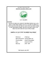 Đánh giá hiệu quả kinh tế mô hình trồng rau, quả thủy canh công nghệ cao của các hộ gia đình tại tỉnh thái nguyên do trung tâm ươm tạo công nghệ và hỗ trợ khởi nghiệp trường đại học nông lâm thái nguyên chuyển giao công nghệ 