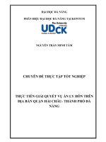 Báo cáo tốt nghiệp THỰC TIỄN GIẢI QUYẾT VỤ ÁN LY HÔN TRÊN ĐỊA BÀN QUẬN HẢI CHÂU THÀNH PHỐ ĐÀ NẴNG