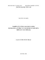Nghiên cứu nâng cao chất lượng dự báo mưa, lũ phục vụ vận hành các hồ chứa trên lưu vực sông ba 