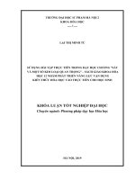 Sử dụng bài tập thực tiễn trong 2 dạy học chương “sắt và một số kim loại quan trọng”   SGK hóa học 12 nhằm phát triển năng lực vận dụng kiến thức hóa học vào thực tiễn cho học sinh (KLTN   k41) 