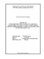 Tổng hợp khuyến khích cơ bản của chương 1   chuyển hóa vật chất và năng lượng trong chương trình sinh học 11, phục vụ cho học sinh ôn thi THPT quốc gia 