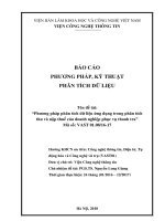 BÁO CÁO PHƯƠNG PHÁP, KỸ THUẬT PHÂN TÍCH DỮ LIỆU