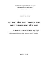 Dạy học hình học cho học sinh lớp 3 theo hướng tích hợp (KLTN k41) 