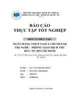 BÁO CÁO THỰC TẬP TỐT NGHIỆP NGÂN HÀNG ĐIỂM CAO