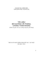 TÀI LIỆU BỒI DƯỠNG VỀ PHÒNG, CHỐNG THAM NHŨNG (Dành cho giáo viên các trường trung học phổ thông)