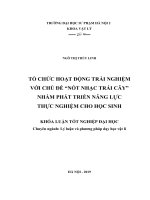 Tổ chức hoạt dộng trải nghiệm với chủ đề nốt nhạc trái cây nhằm phát triển năng lực thực nghiệm cho học sinh (KLTN k41) 