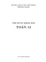 Nội dung khảo bài toán 12 