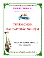 Tuyển chọn bài tập trắc nghiệm đại số và giải tích 11 nguyễn thắng an 