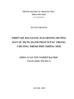Thiết kế bài giảng elearning hướng dẫn sử dụng danh pháp IUPAC trong chương trình phổ thông mới (KLTN   k41) 