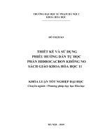 Thiết kế và sử dụng phiếu hướng dẫn tự học phần hiđrocacbon không no sách giáo khoa hóa học 11 (KLTN   k41) 