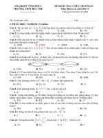 Đề kiểm tra 1 tiết chương 2 đại số và giải tích 11 trường THPT bến tre vĩnh phúc 