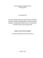 Vận dụng phương pháp dạy học theo dự án trong dạy học chương “nitơ photpho”  sách giáo khoa hóa học 11 nhằm phát triển năng lực giải quyết vấn đề và sáng tạo cho học sinh (KLTN   k41) 