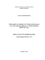 Tổng hợp và nghiên cứu tính chất quang của vật liệu Ba9Al(PO4)7 cr3+ bằng phương pháp SOL GEL 