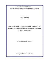 Giải pháp nhằm nâng cao giá trị thương hiệu đồ điện gia dụng kim cương của công ty TNHH cơ điện minh khoa 