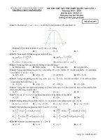 Đề thi thử THPTQG 2019 2020 toán 11 lần 1 trường ngô sĩ liên bắc giang 