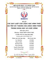 Bài tiểu luận cuối kỳ logic học