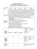 KẾ HOẠCH CHỦ ĐỀ CON  Chủ đề một số LOẠI RAU và QUẢ