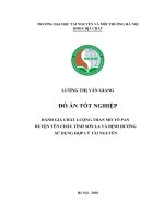 ĐÁNH GIÁ CHẤT LƯỢNG THAN mỏ tô PAN HUYỆN yên CHÂU TỈNH sơn LA và ĐỊNH HƯỚNG sử DỤNG hợp lý tài NGUYÊN 