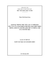 Lịch sự trong thư yêu cầu và hồi đáp yêu cầu của giao dịch thương mại đối chiếu tiếng anh của người anh mỹ và tiếng anh của người việt