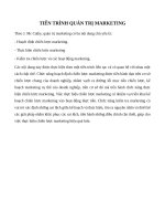 Quản lý hoạt động marketing: Tiến trình quản trị Marketing