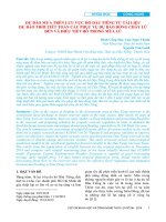 Dự báo mưa trên lưu vực hồ Dầu Tiếng từ tài liệu dự báo thời tiết toàn cầu phục vụ dự báo dòng chảy lũ đến và điều tiết hồ trong mùa lũ