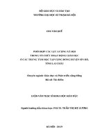 PHỐI hợp các lực LƯỢNG xã hội TRONG tổ CHỨC HOẠT ĐỘNG GIÁO dục ở các TRUNG tâm học tập CỘNG ĐỒNG HUYỆN sìn hồ, TỈNH LAI CHÂU 
