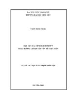 Dạy học các hình khối ở lớp 9 theo hướng giải quyết vấn đề thực tiễn 