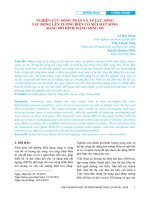 Nghiên cứu sóng tràn và áp lực sóng tác động lên tường biển có mũi hắt sóng bằng mô hình máng sóng số