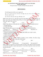 đề thi thử và đáp án môn hóa học kì thi trung học phổ thông quốc gia 2020