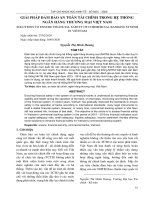 Giải pháp đảm bảo an toàn tài chính trong hệ thống ngân hàng thương mại Việt Nam