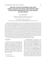 Phương án bảo tồn không gian làng trong lòng đô thị trung tâm tỉnh Bắc Ninh (Tham khảo mô hình bảo tồn làng Hahoe của Hàn Quốc)