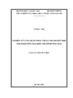 Nghiên cứu ứng dụng phẫu thuật nội soi kết hợp nội soi đường mật điều trị sỏi đường mật (FULL TEXT)