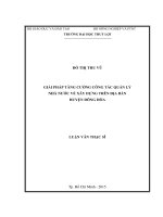 Giải pháp tăng cường công tác quản lý nhà nước về xây dựng trên địa bàn huyện Đông Hòa