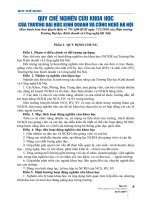 Quy chế nghiên cứu khoa học của trường Đại học Kinh doanh và Công nghệ Hà Nội