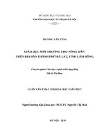 GIÁO dục môi TRƯỜNG CHO NÔNG dân TRÊN địa bàn THÀNH PHỐ đà lạt, TỈNH lâm ĐỒNG 