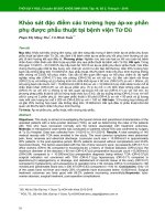 Khảo sát đặc điểm các trường hợp áp-xe phần phụ được phẫu thuật tại bệnh viện Từ Dũ