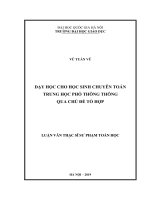 Dạy học cho học sinh chuyên toán trung học phổ thông thông qua chủ đề tổ hợp 