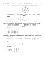 Bài tập trắc nghiệm Toán 11 THPT