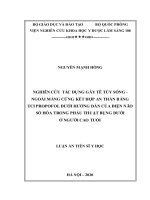 Nghiên cứu tác dụng gây tê tủy sống - ngoài màng cứng kết hợp an thần bằng tci propofol dưới hướng dẫn của điện não số hóa trong phẫu thuật bụng dưới ở người cao tuổi (FULL TEXT)