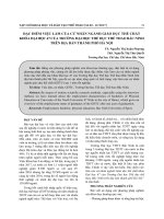 Đặc điểm việc làm của cử nhân ngành Giáo dục Thể chất khóa đại học 47 của trường đại học Thể dục Thể thao Bắc Ninh trên địa bàn thành phố Hà Nội